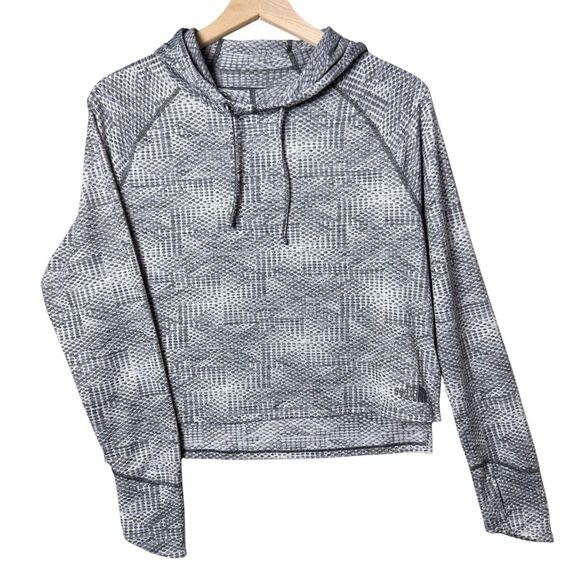 The North Face Womens Performance Jacquard Motivation Hoodie Pullover Gray M - Picture 1 of 13